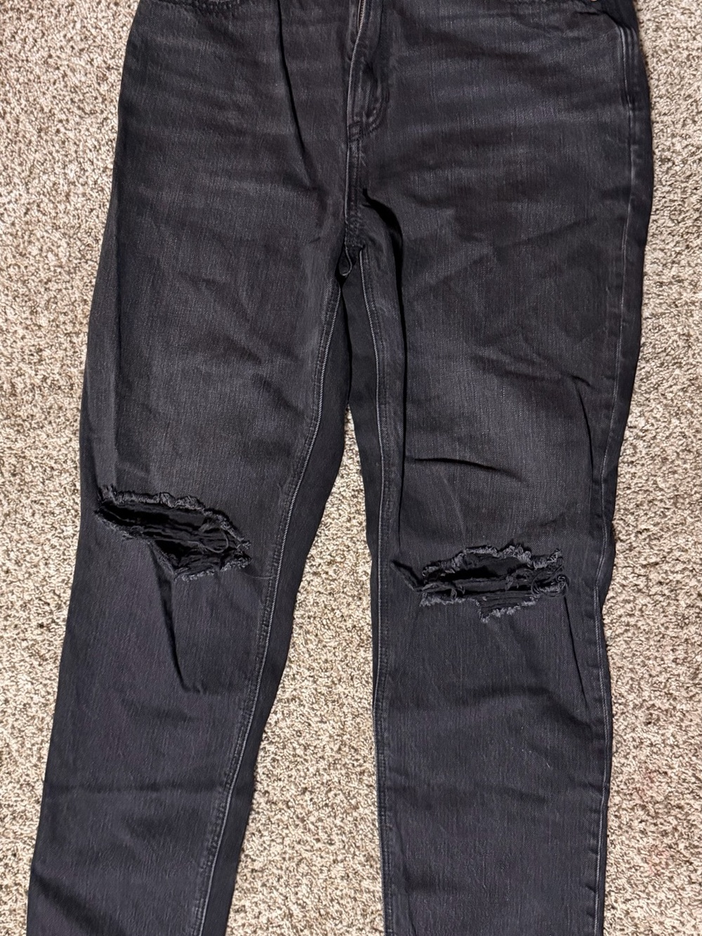 American Eagle Outfitters Black Boyfriend Ripped Jeans